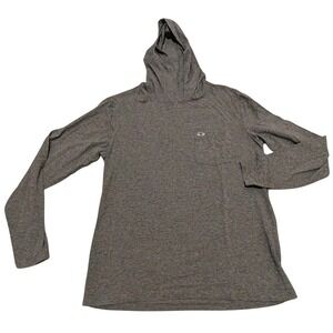 Vineyard Vines Edgartown T Shirt Hoodie Mens Size S Gray Pocket Long Sleeve